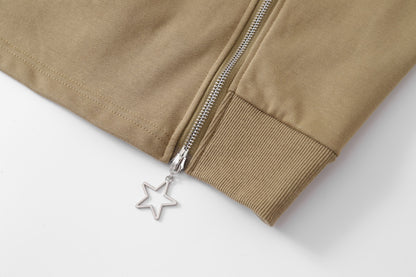 Couple's Double Zipper Neutral Loose Coat