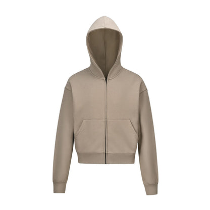 Solid Color Short Hoodie For Men And Women