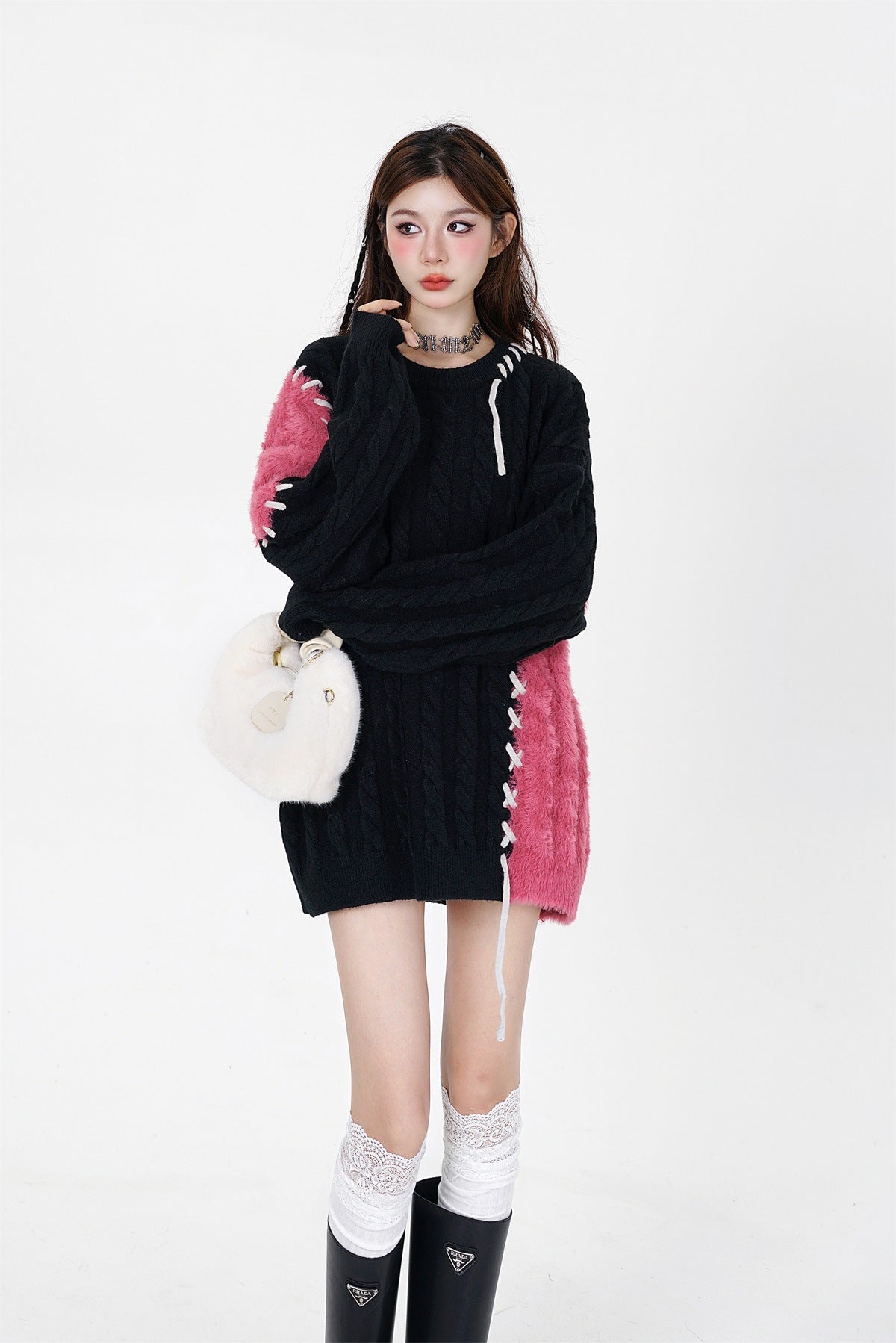 Men And Women Couple Crew Neck Casual Sweater
