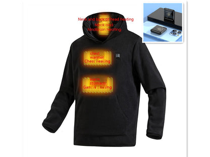 Smart Heating Coral Fleece Hood Sweater