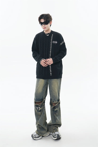 Men And Women Couple Crew Neck Casual Sweater
