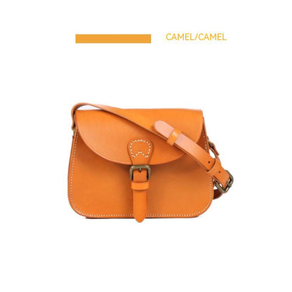 Real Full-grain Leather Crossbody Bag