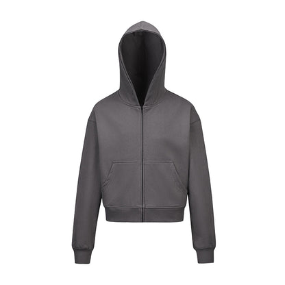 Solid Color Short Hoodie For Men And Women