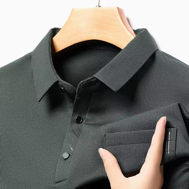 Men's Long Sleeve Cotton Casual Bottoming Shirt