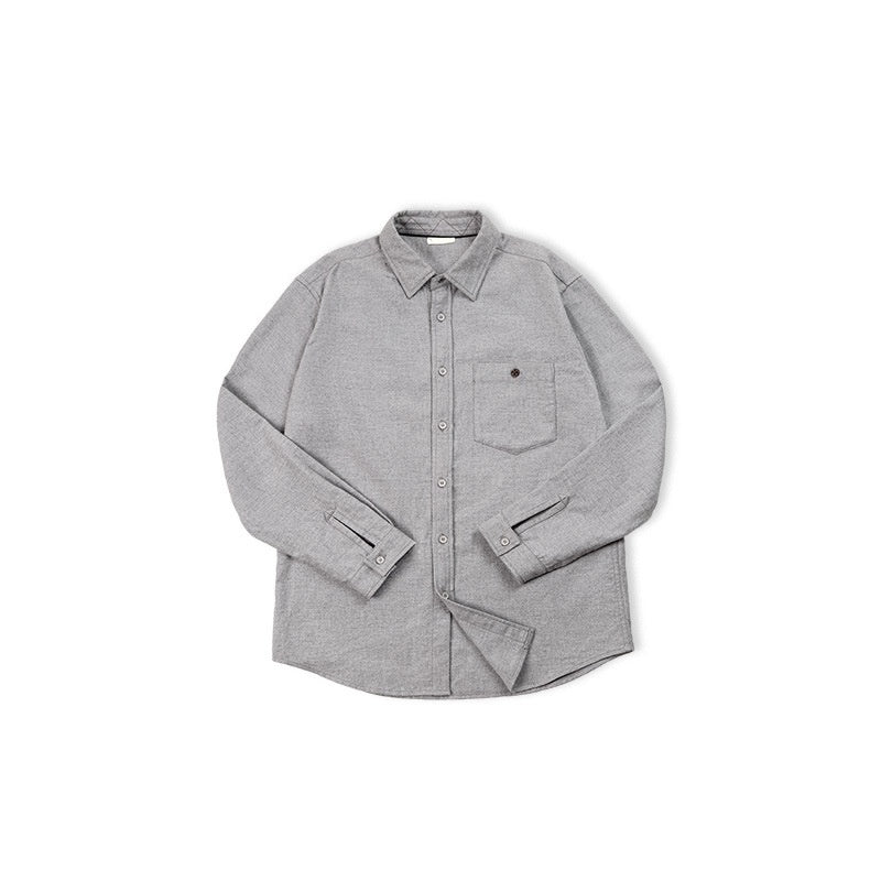 Men's Business Brushed Long Sleeve Shirt