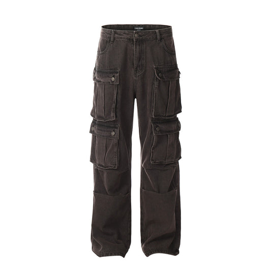 Loose Personality Straight Long Jeans
