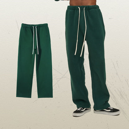 Women's Straight Velvet Solid Color Loose Sports And Leisure Trousers