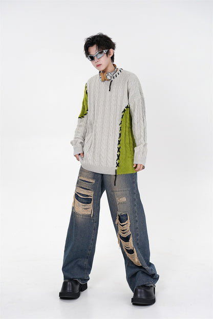 Men And Women Couple Crew Neck Casual Sweater