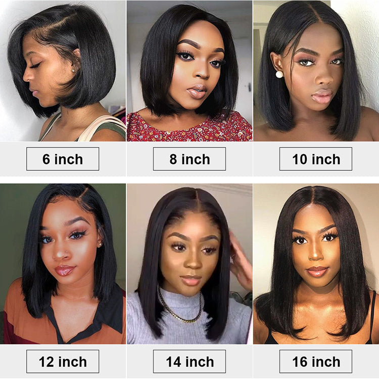 Women's Fashion Temperament Real Hair Short Bob Wig