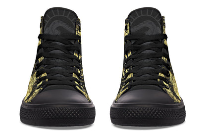 Printed Couple High-top Canvas Shoes