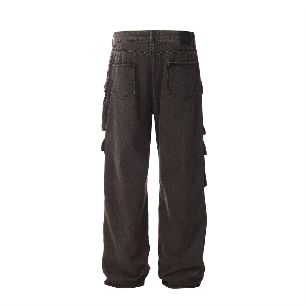 Loose Personality Straight Long Jeans