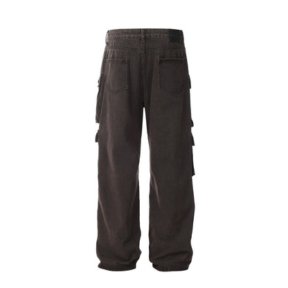 Loose Personality Straight Long Jeans