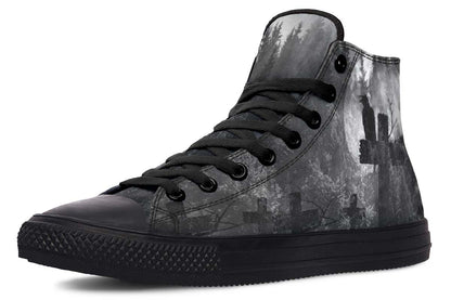 Printed Couple High-top Canvas Shoes