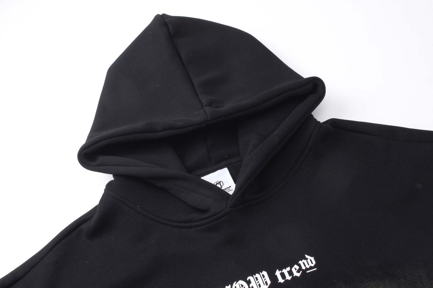 Letter Printing Velvet Padded Hooded Sweatshirt