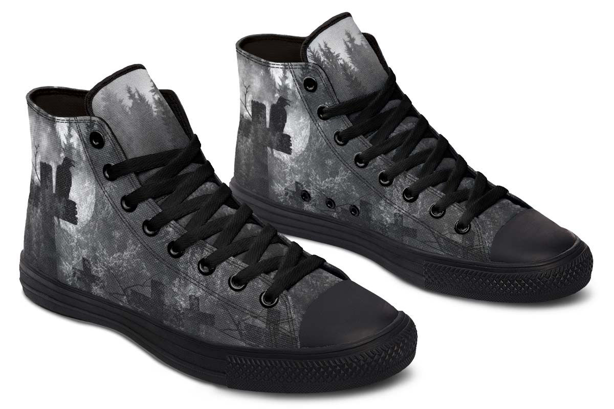 Printed Couple High-top Canvas Shoes