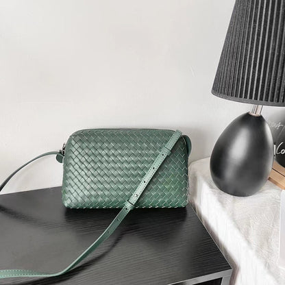 Leather Message Bag Hand-woven Sheepskin Single-strap Shoulder