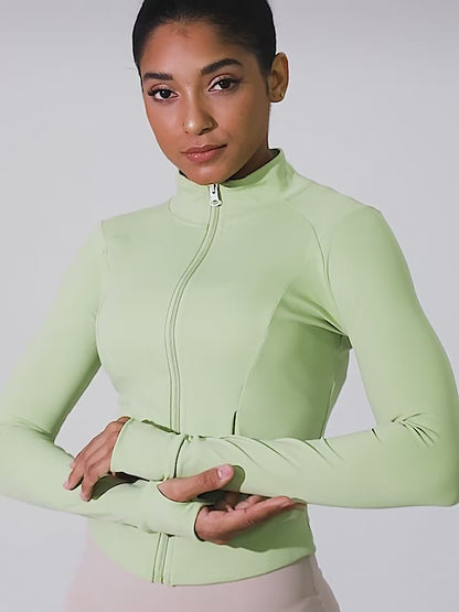 Tummy control yoga jacket.
