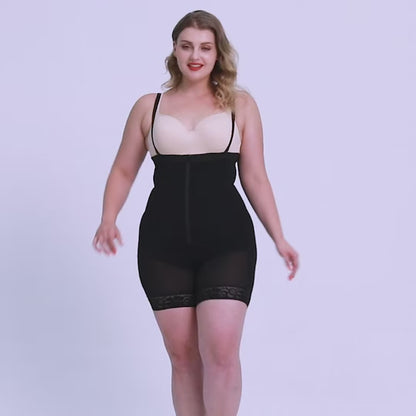 Pretty Detachable Straps Side Zip Faja Body Shaper